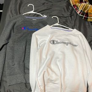 2 champion crew neck sweatshirts